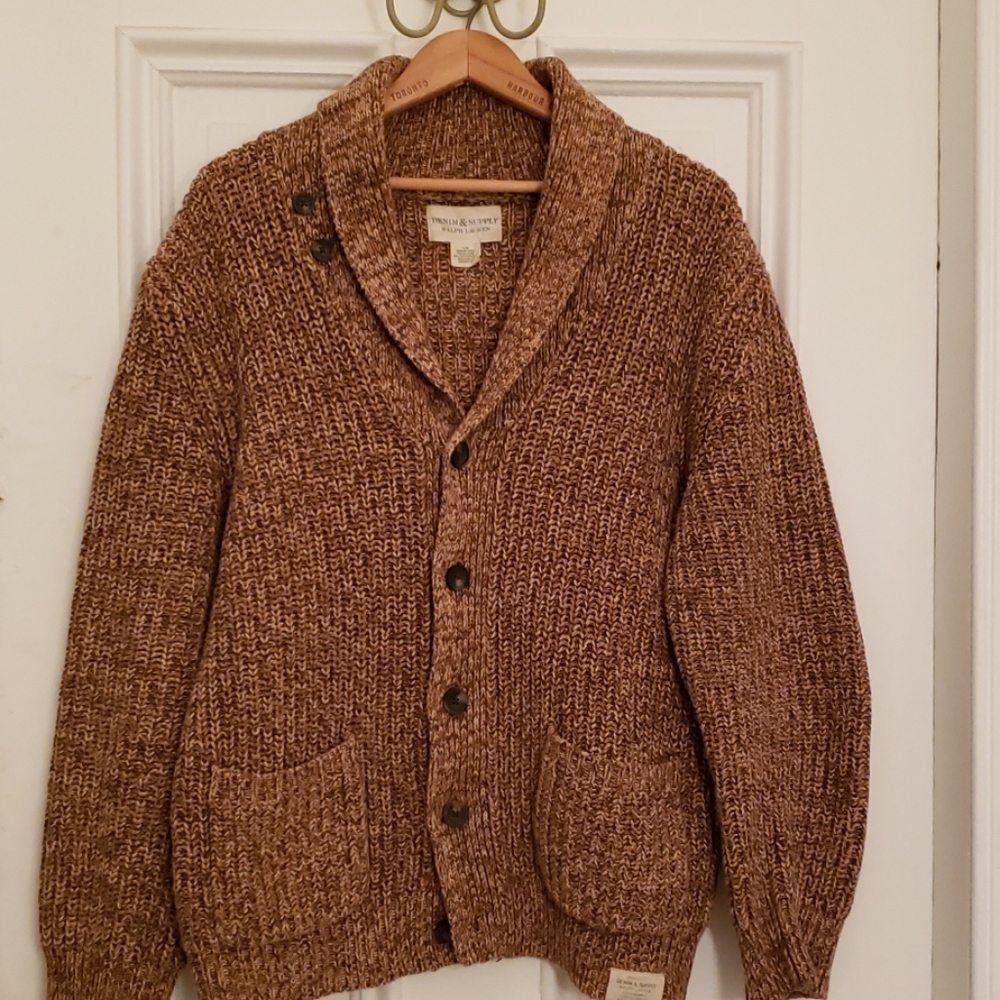 Denim Supply Chunky Shawl Knit Cardigan L R Lauren